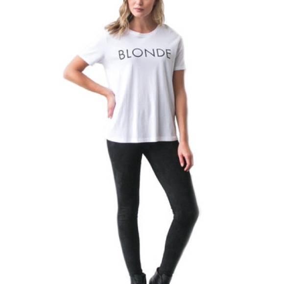 🆕 Brunette The Label Blonde Ryan Tee White - Picture 3 of 4